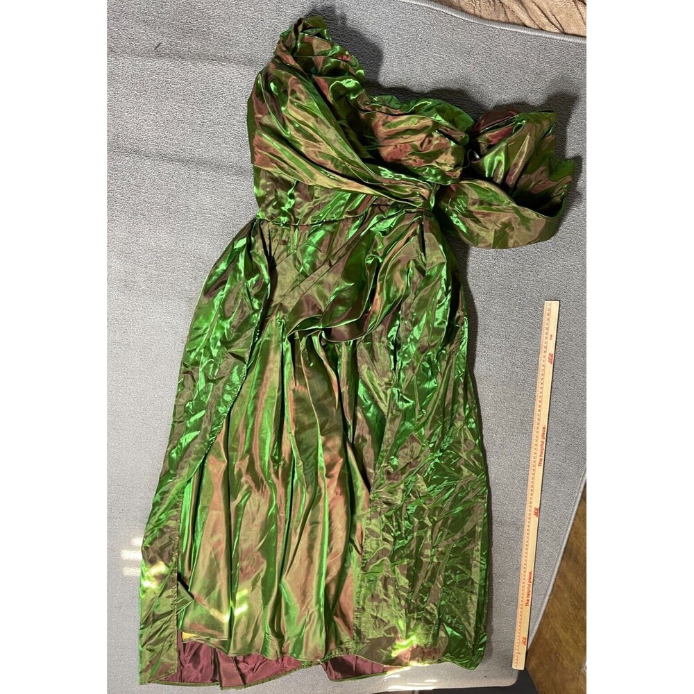 Disney Cinderella Dress COSPLAY Green Metallic Shine Costume Dress Womens